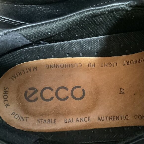 ECCO Men's Helsinki Classic Black Loafers Slip On EU 44 Size 10-10.5 US Ex Cond! - Picture 6 of 7